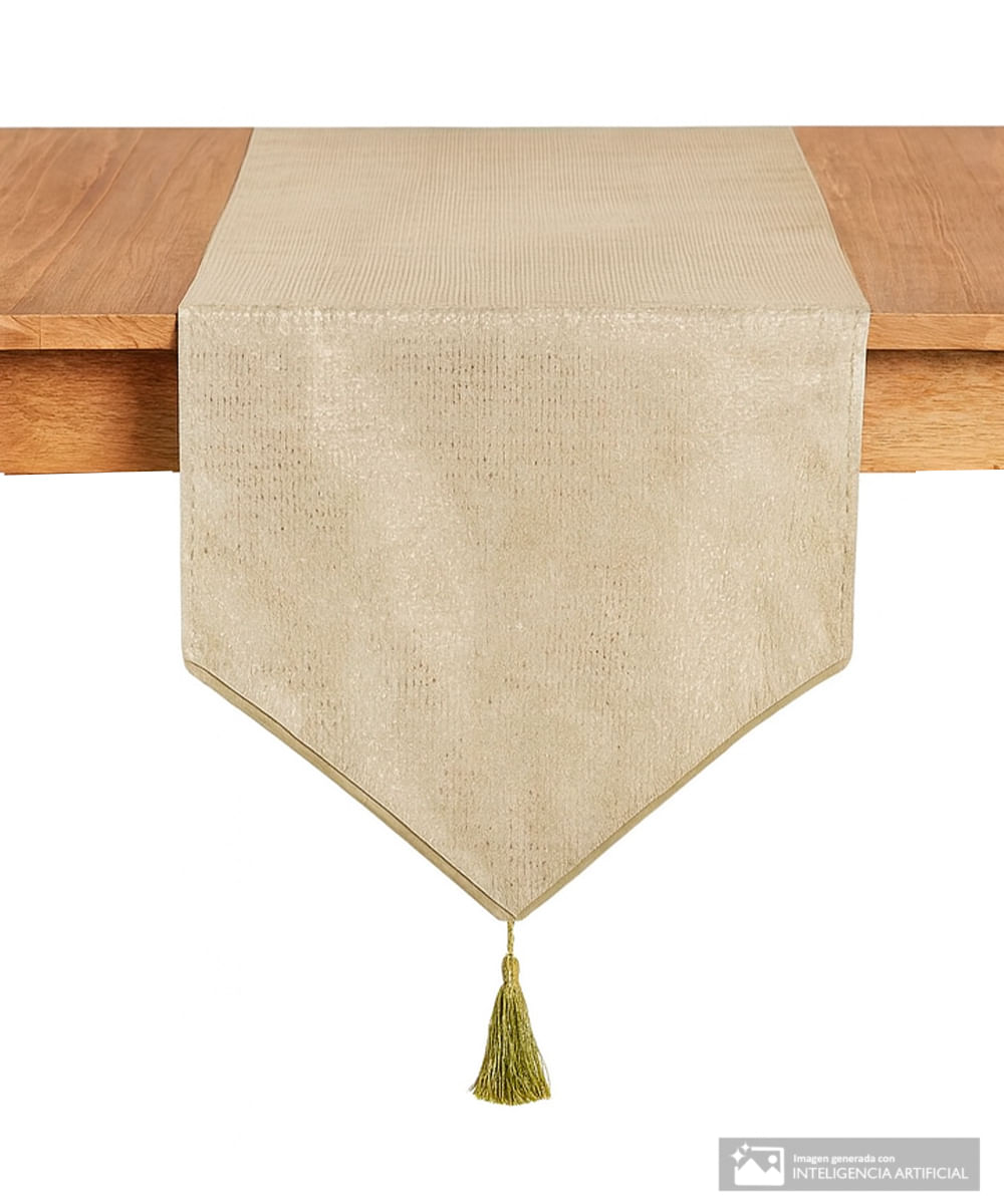 Camino de mesa con puntos dorados 34 x 0.50 x 163 cm