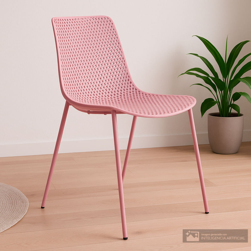 Silla moderna con respaldo calado