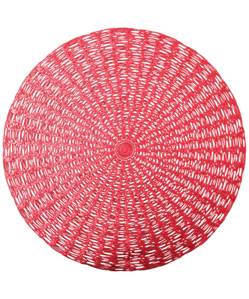 Individual de mesa redondo calado rojo 38 cm