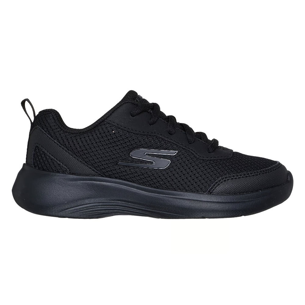 Zapato deportivo casual Skechers negro para niño