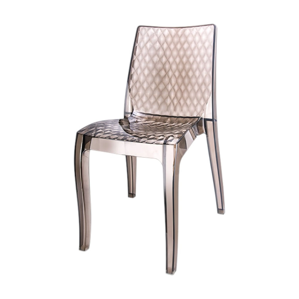 Silla Diamante en policarbonato color transparente ahumado