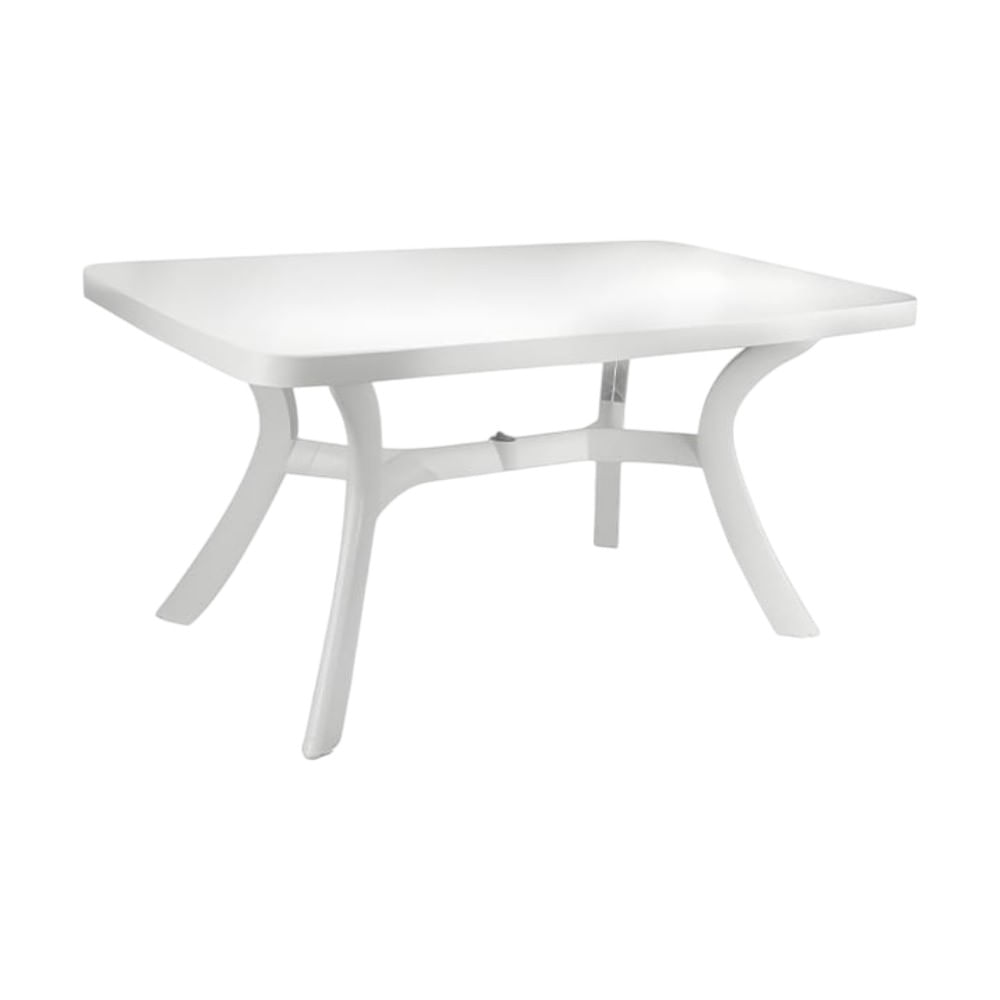 Mesa Rectangular Lisboa desarmable 150 cm x 87 cm blanca