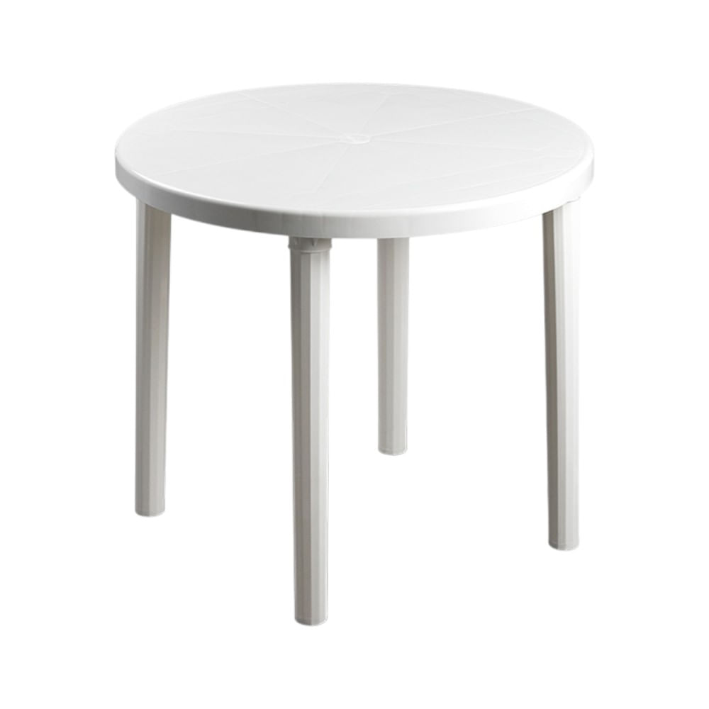 Mesa Redonda Caral 80.4cm x 71.3cm desarmable blanca