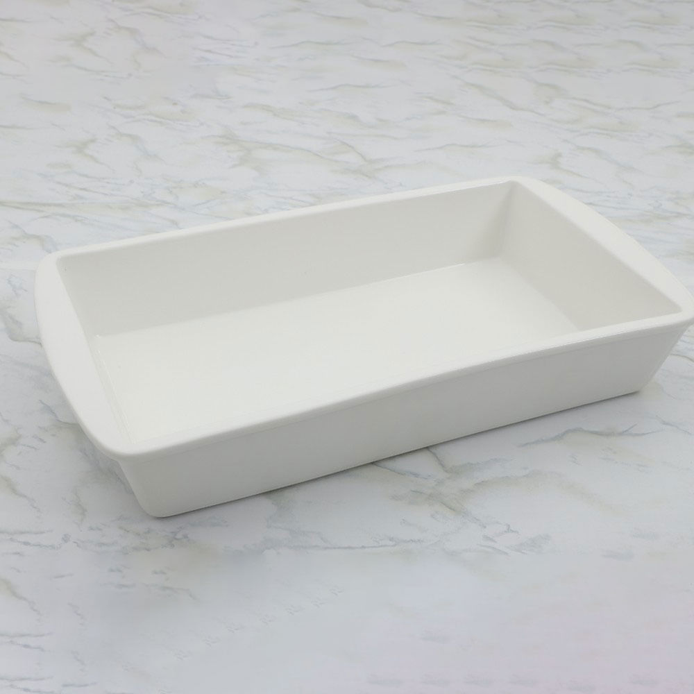 Plato rectangular para servir de porcelana 40x23 cm
