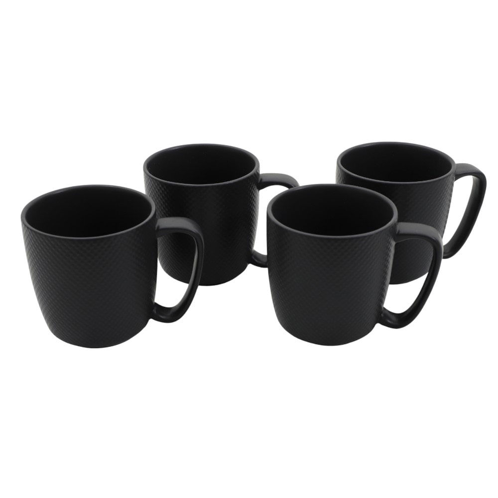 Set de 4 tazas Mesh de porcelana 320 ml