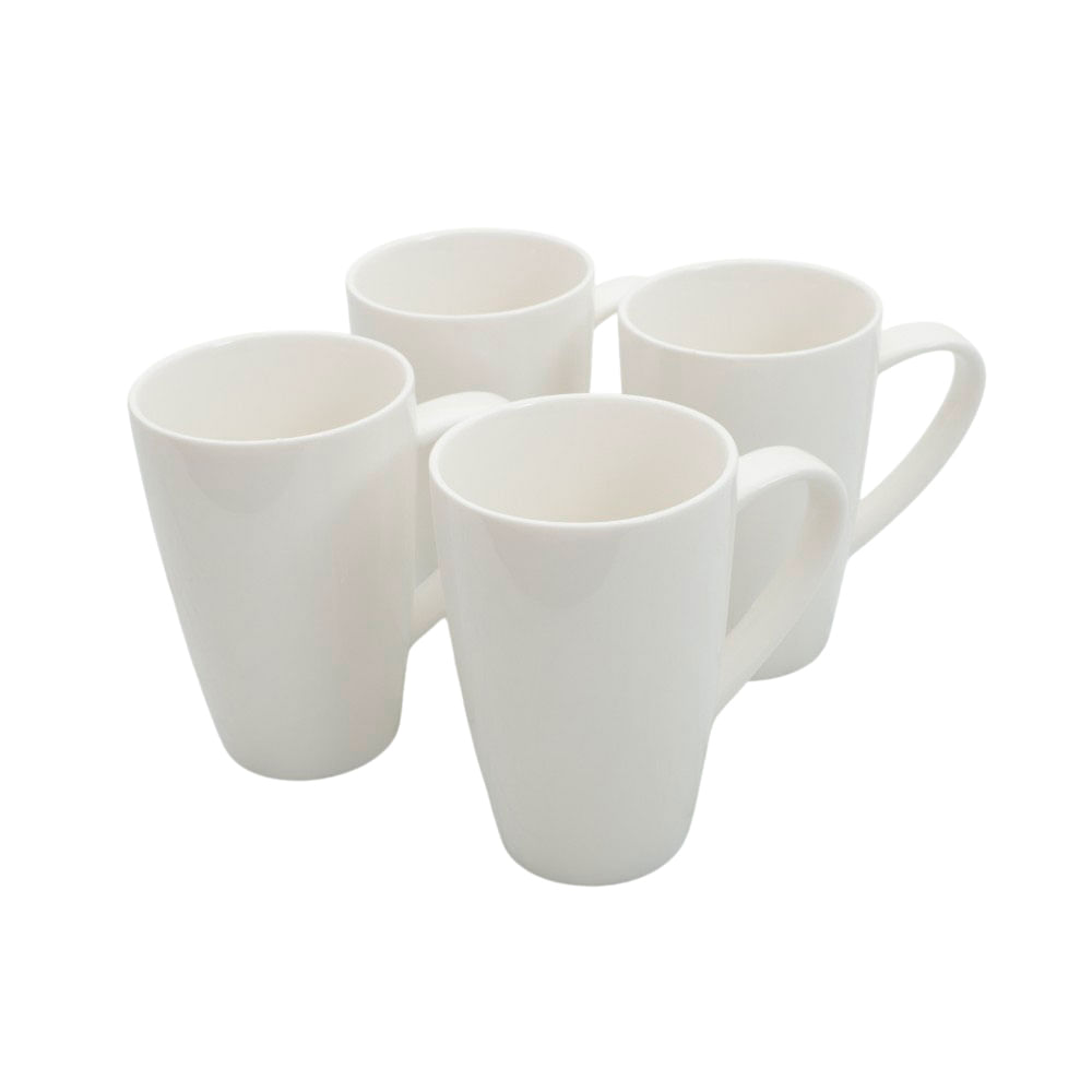 Set de 4 tazas de porcelana 400 ml