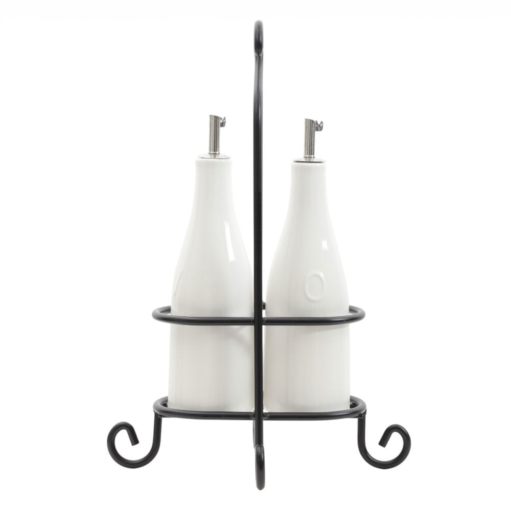 Set vinagrera y aceitera de porcelana 7x20 cm