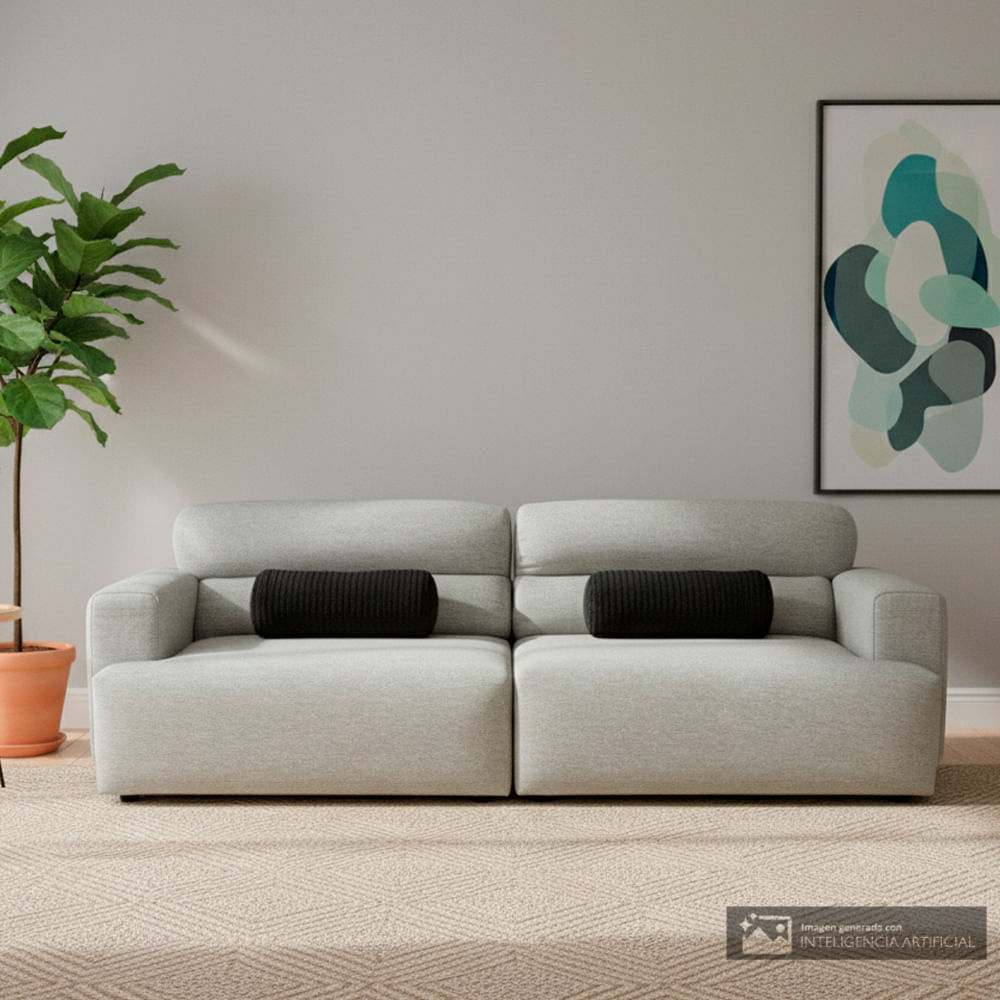 Sofá individual Berlin gris claro
