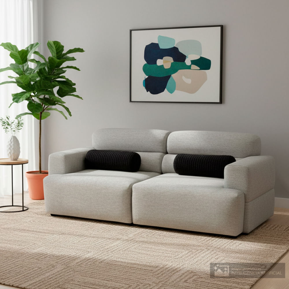 Love seat Berlin gris claro