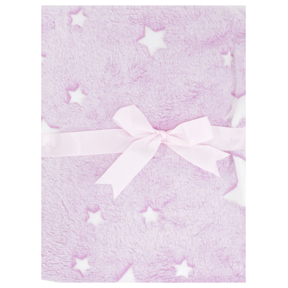 Frazada rosada con estampado de estrellas para bebé