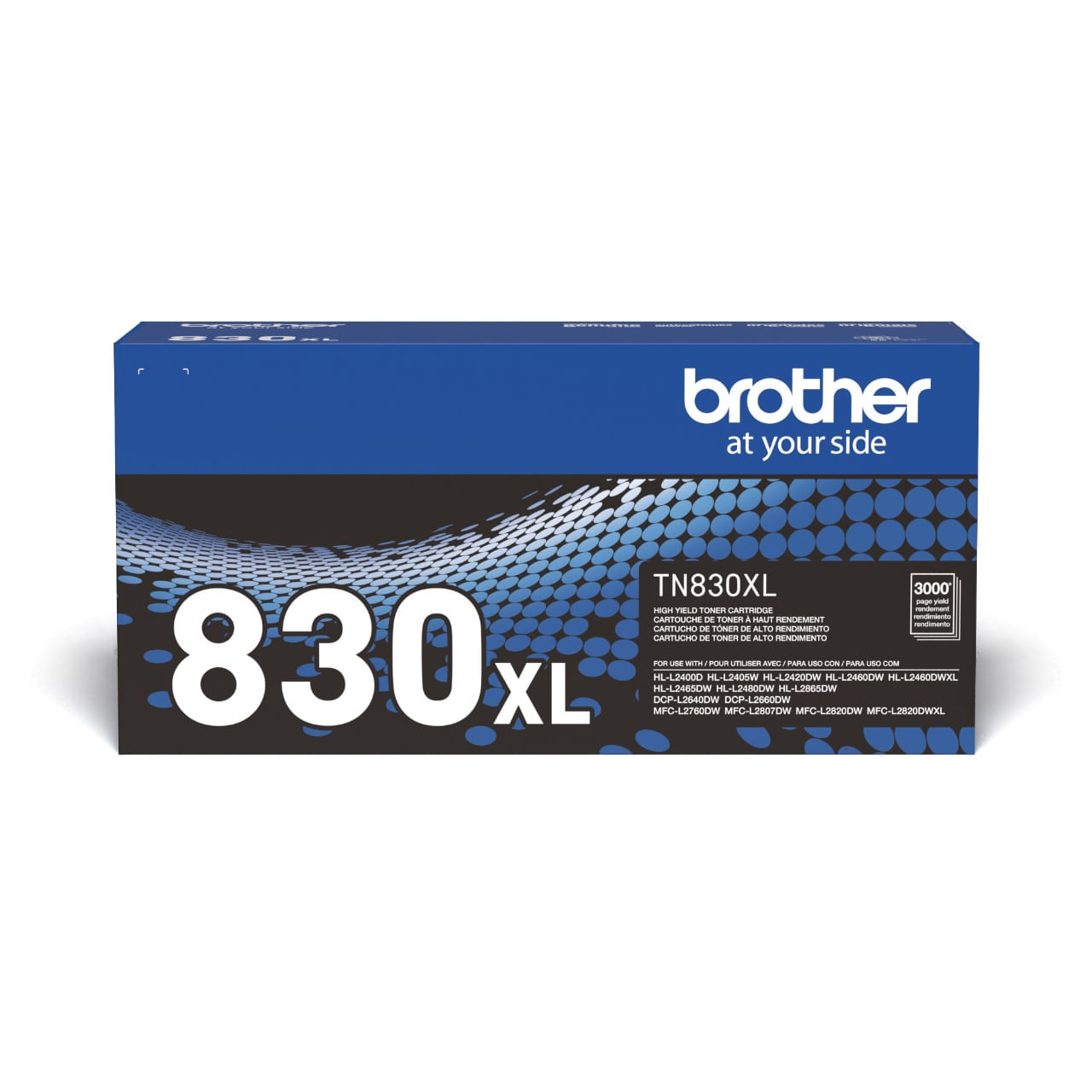 Cartucho de toner negro Brother tn830xl- 3000 paginas
