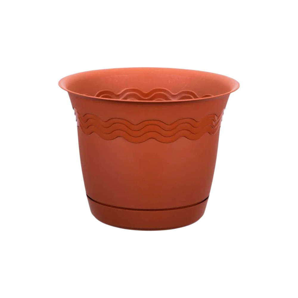 Maceta 4 estaciones 850, 21.1cm x 16.1cm en color terracota