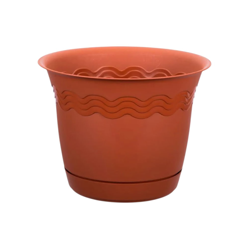 Maceta 4 estaciones 1050, 26.5cm x 20.2cm en color terracota