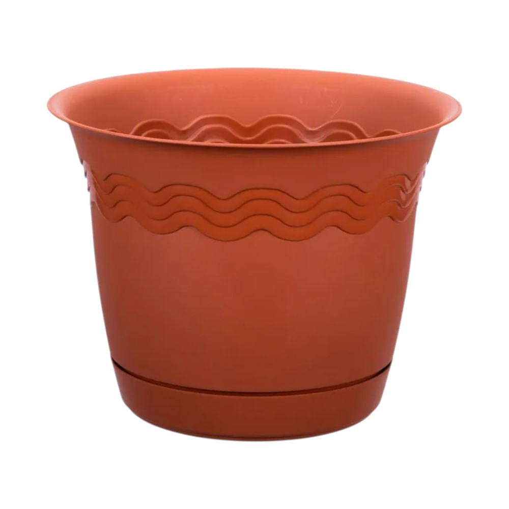 Maceta 4 estaciones 1250, 31.7cm x 24.2cm en color terracota