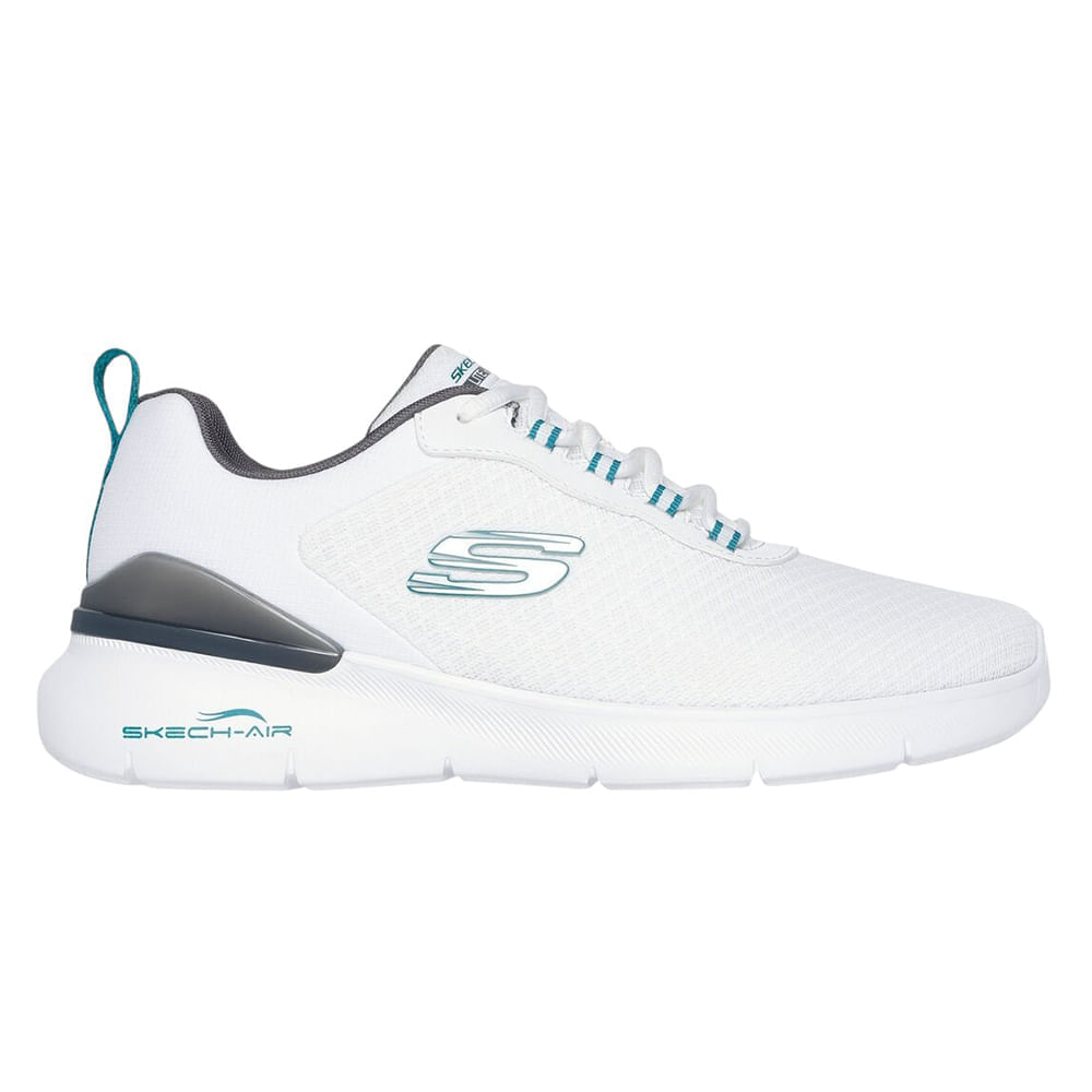 Zapato deportivo casual Skechers blanco para hombre