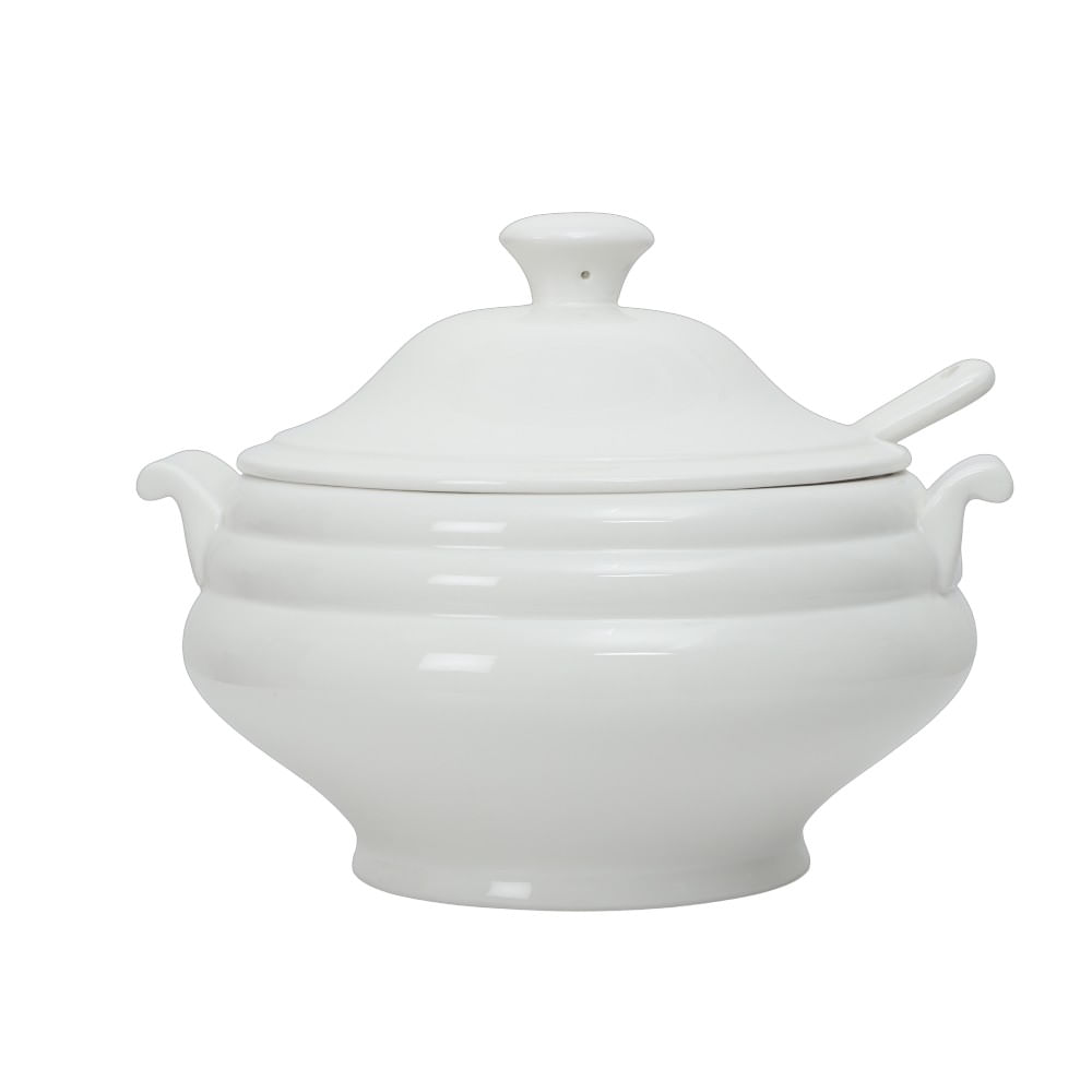 Recipiente de porcelana para sopa + cuchara 3.8 litros