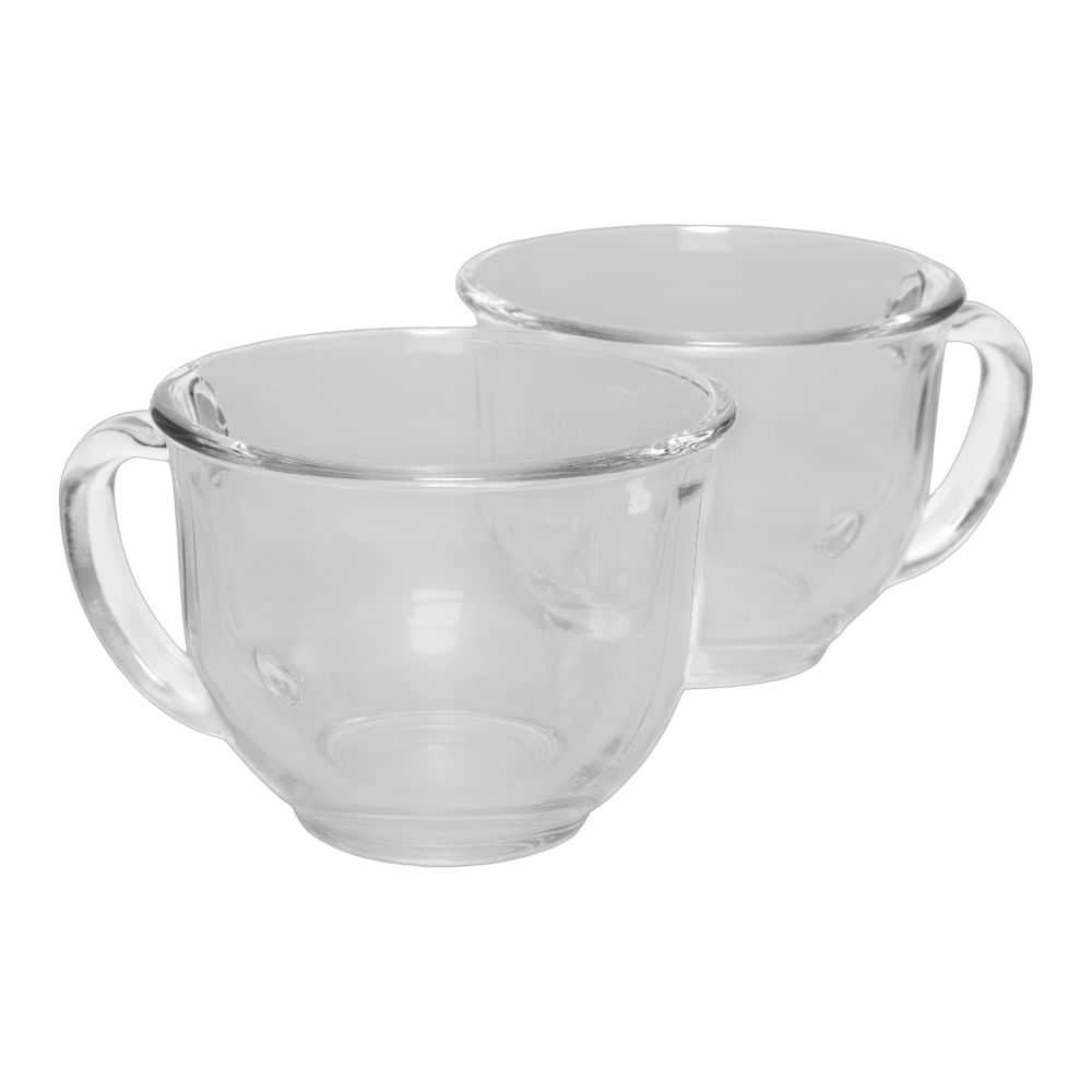Set de 2 tazas de vidrio para capuchino 503 ml