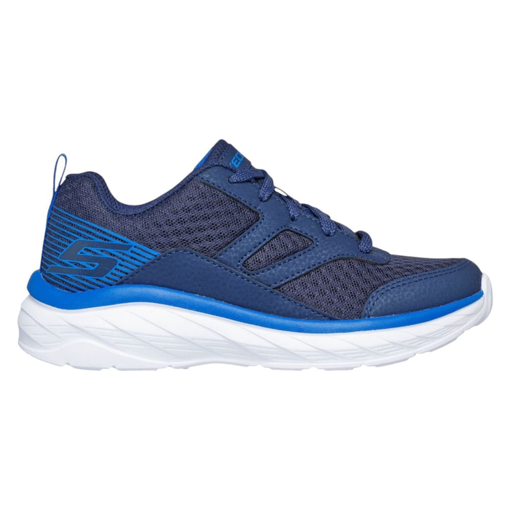 Zapato deportivo casual Skechers azul para niño