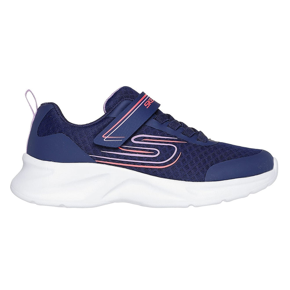 Zapato deportivo casual Skechers azul para niña