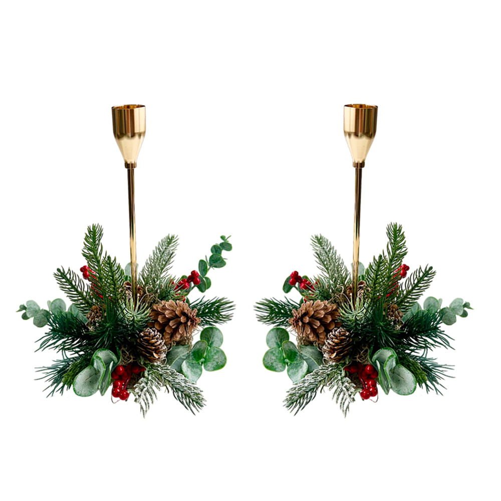 Set de 2 candelabros pequeños