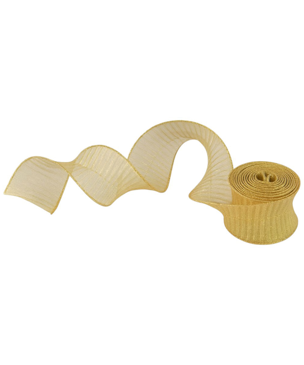 Listón para árbol dorado 6.3 cm x 10 yd