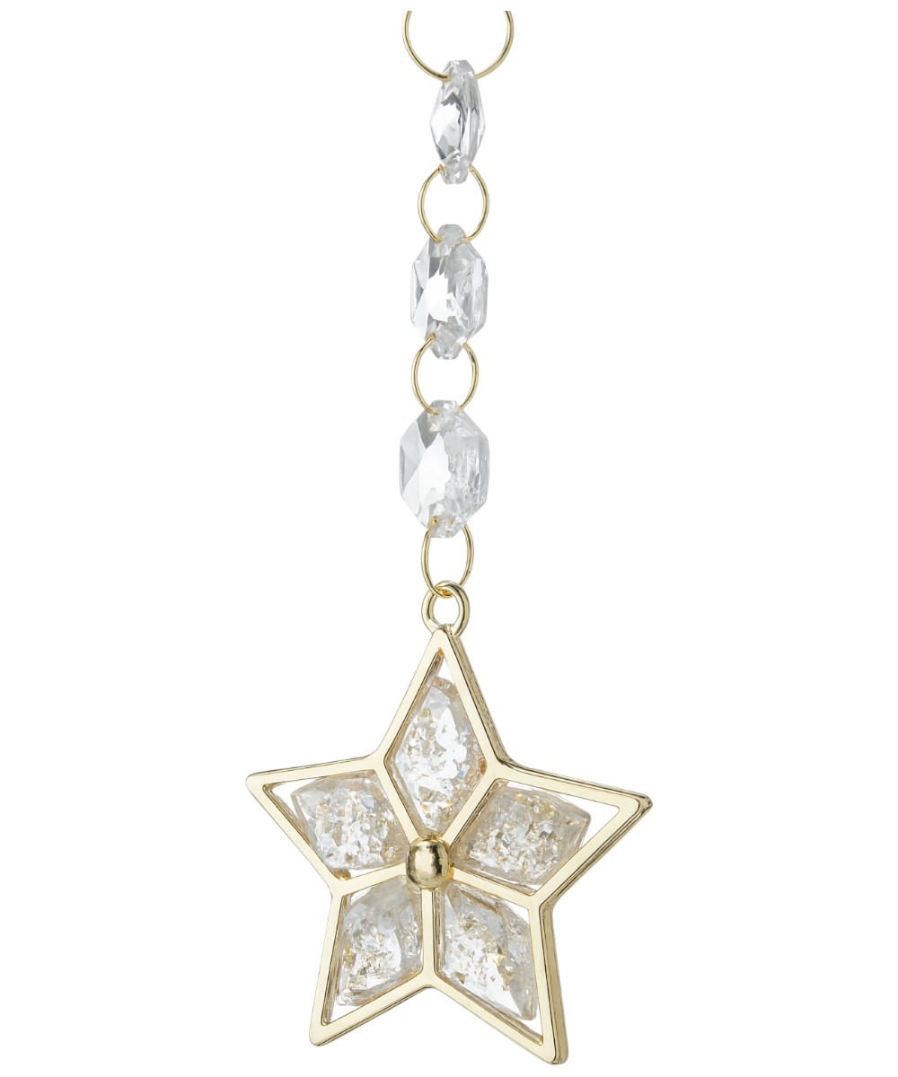 Adorno colgante decorativo con estrella de cristal acrílico 12 cm