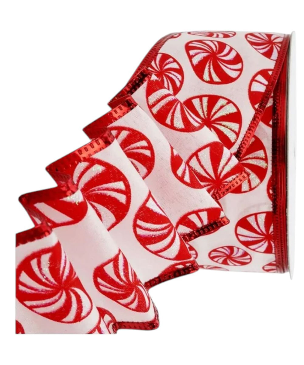 Listón delgado diseño surtido (1 pieza) candy 6.35 cm x 914 m