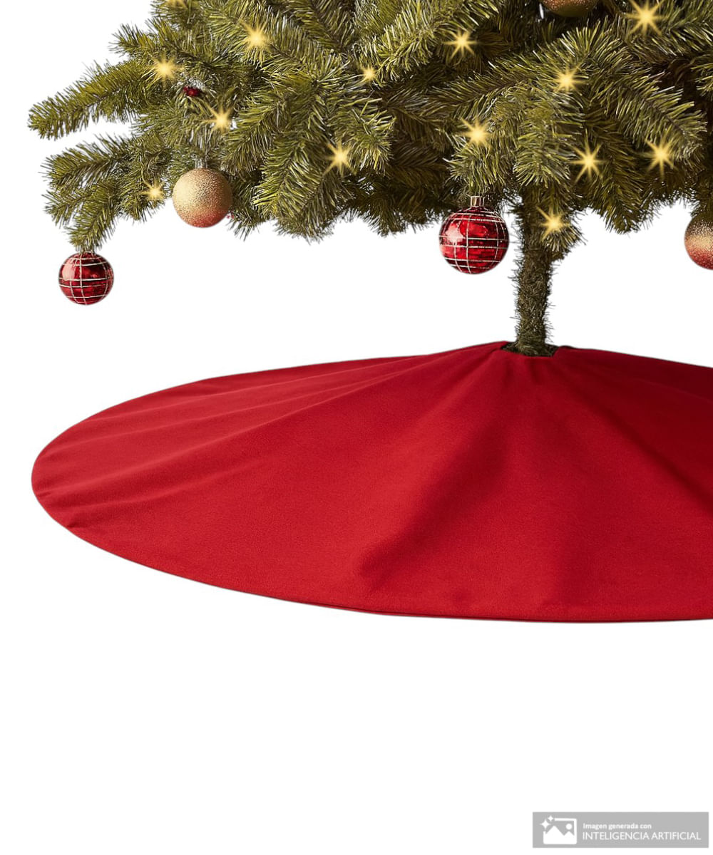 Falda para árbol rojo día 122 cm