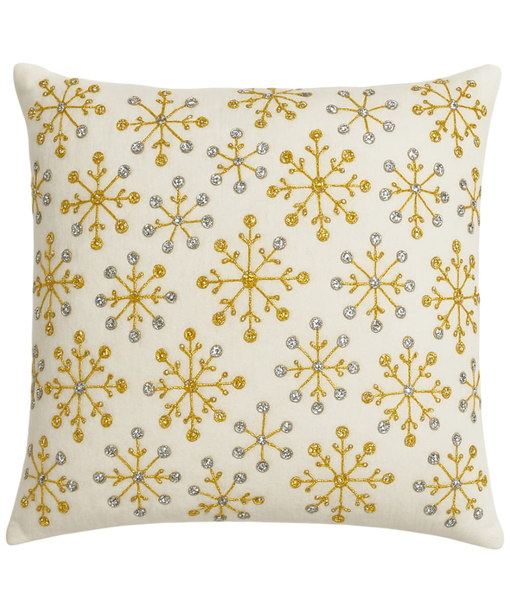 Cojín decorativo navideño blanco 40.6 x 40.6 cm