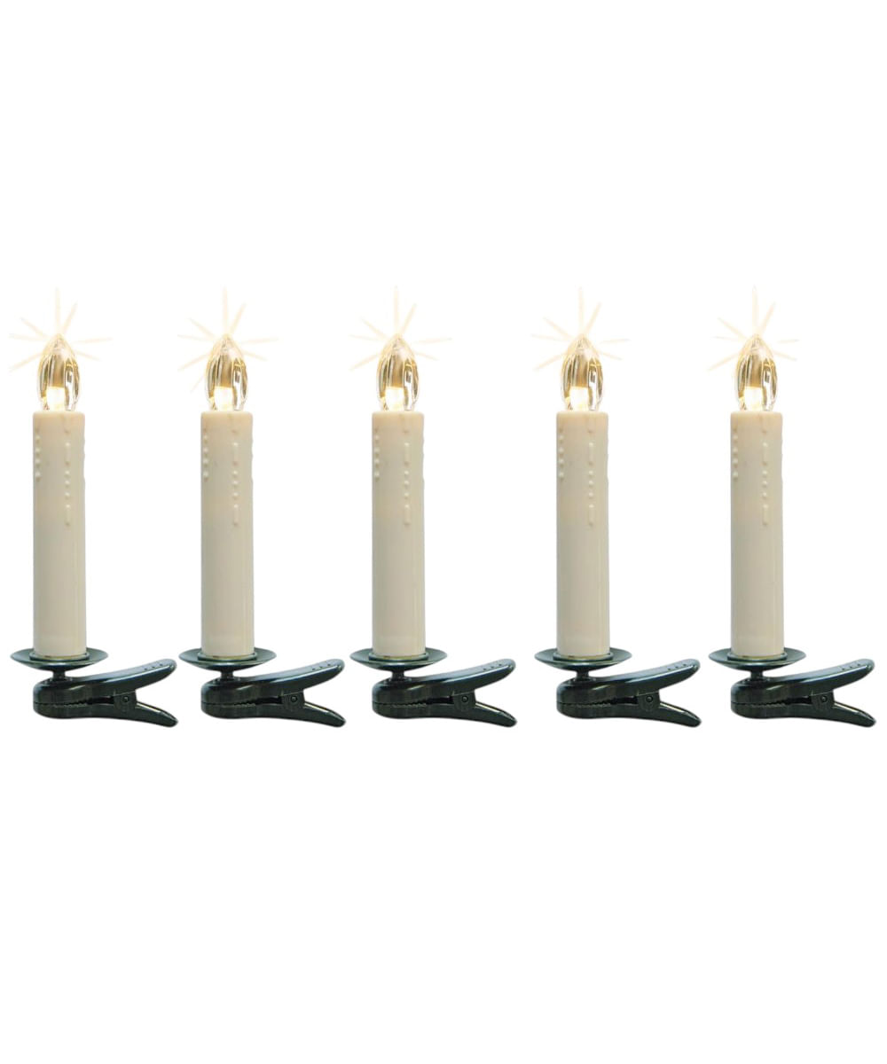 Set de 5 velas de luz led a control remoto 10 cm