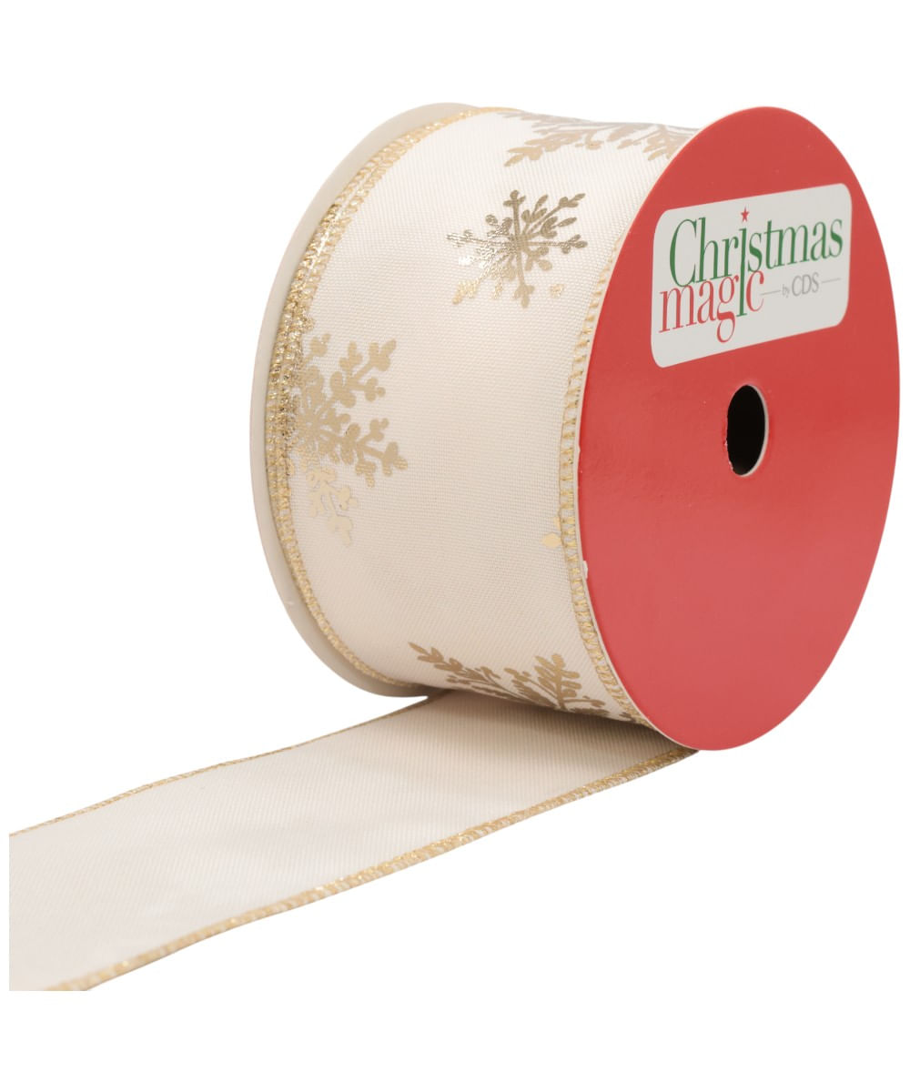 Listón diseño surtido celeste y champagne 6.35 cm x 914 m (1 pieza)