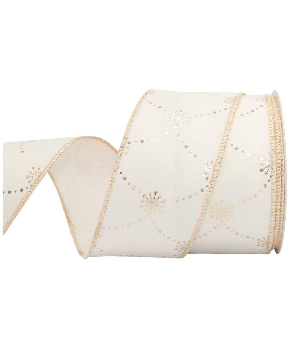 Listón delgado diseño surtido natural (1 pieza) 6.35 cm x 914 m