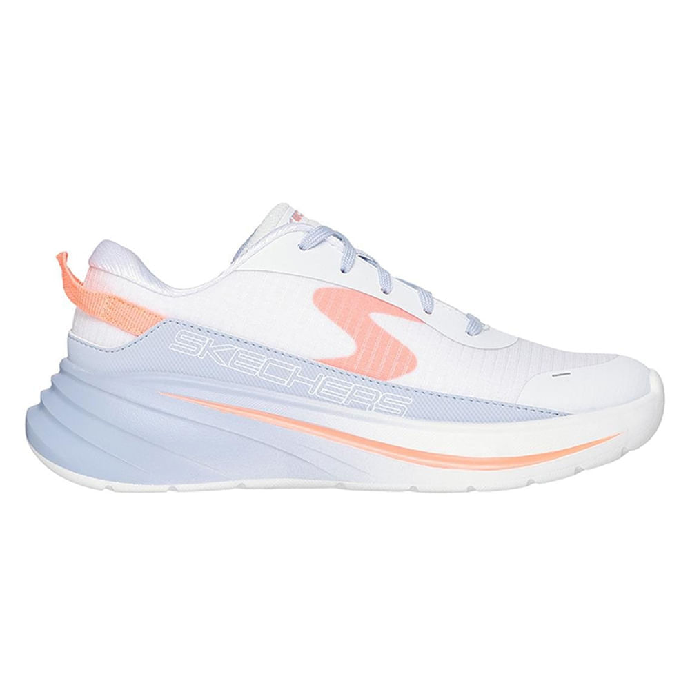 Zapato deportivo casual Skechers blanco para niña