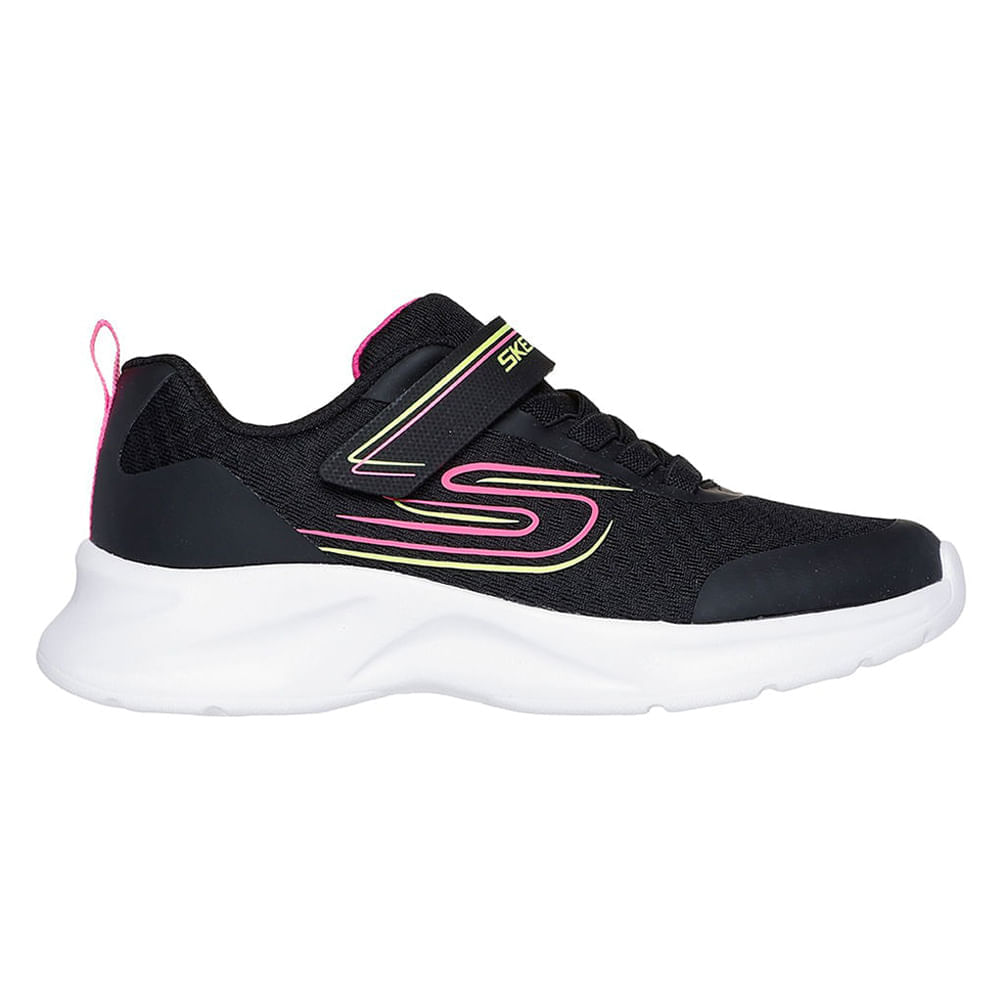 Zapato deportivo casual Skechers negro para niña