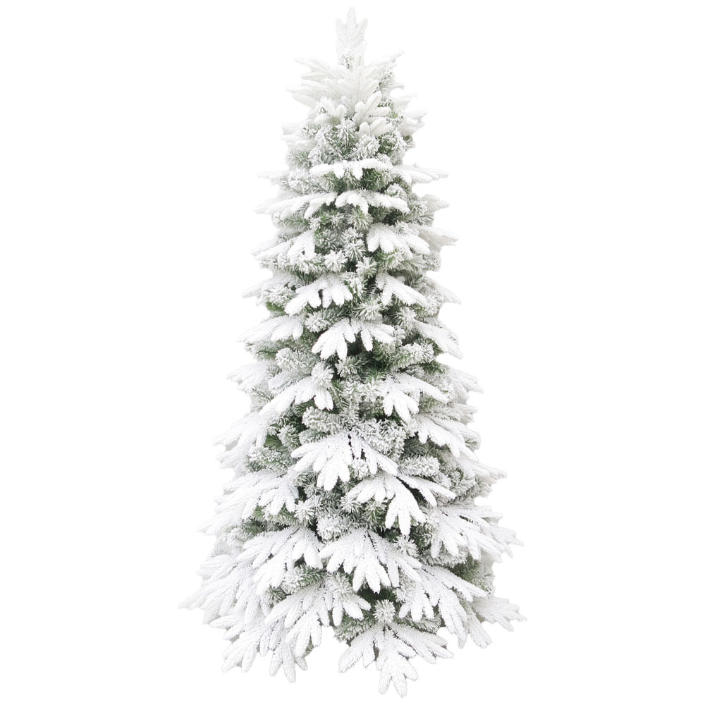 Árbol navideño nevado 7 pies (213 cm) con 1573 puntas