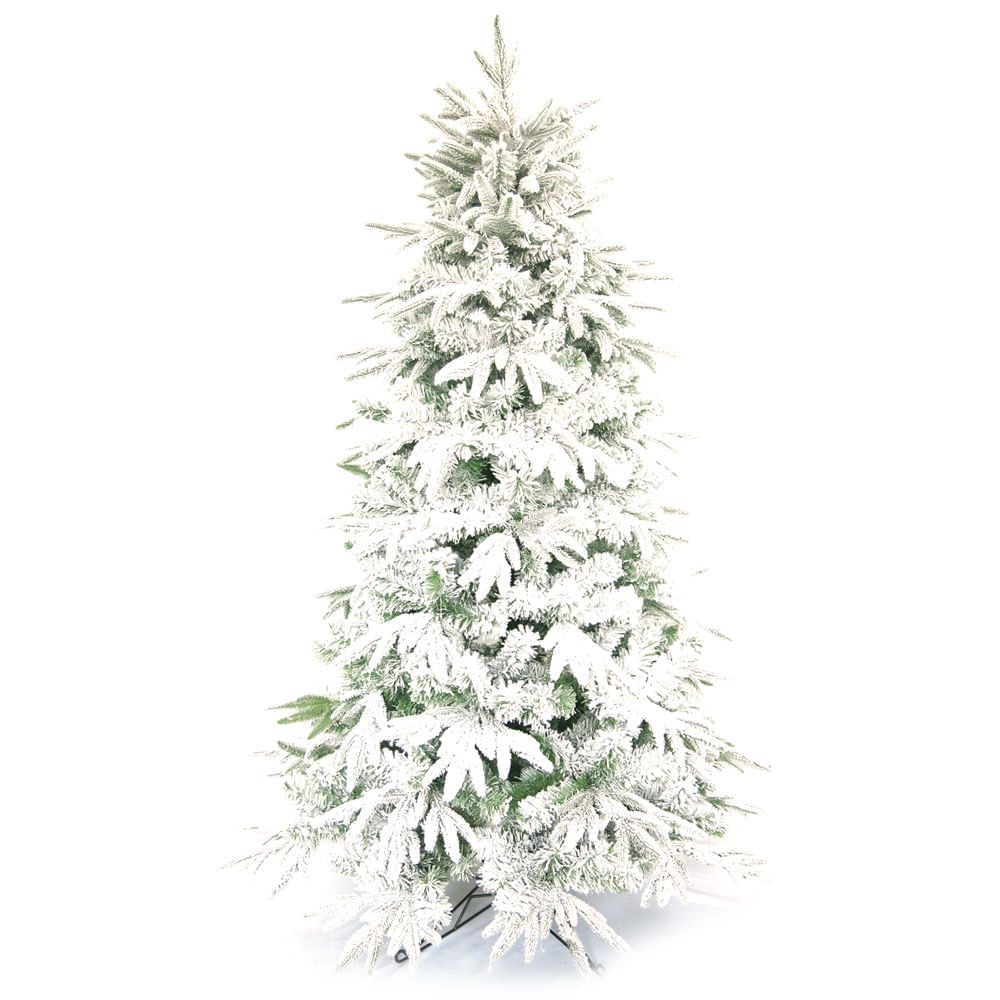 Árbol navideño nevado 6 pies (182 cm) mezcla de ramas con 1125 puntas
