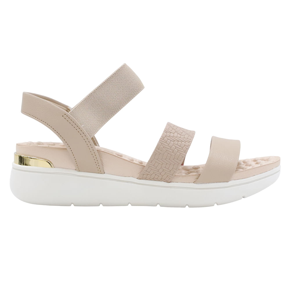 Sandalia casual Nicolle color beige para mujer