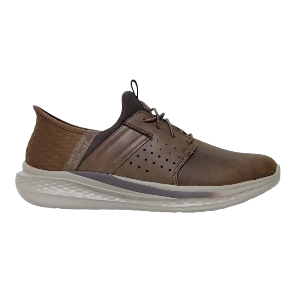 Zapato casual Skechers color café para hombre