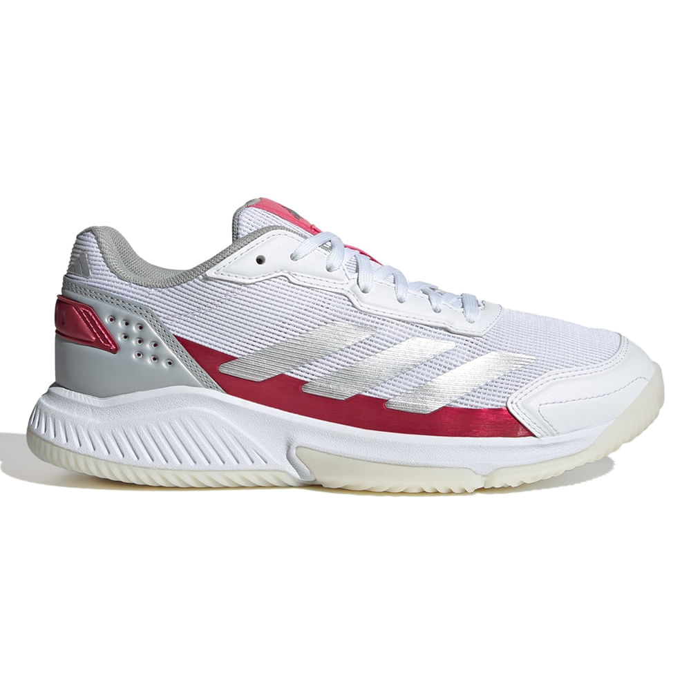 Zapato Adidas Courtquick deportivo pádel color blanco para mujer