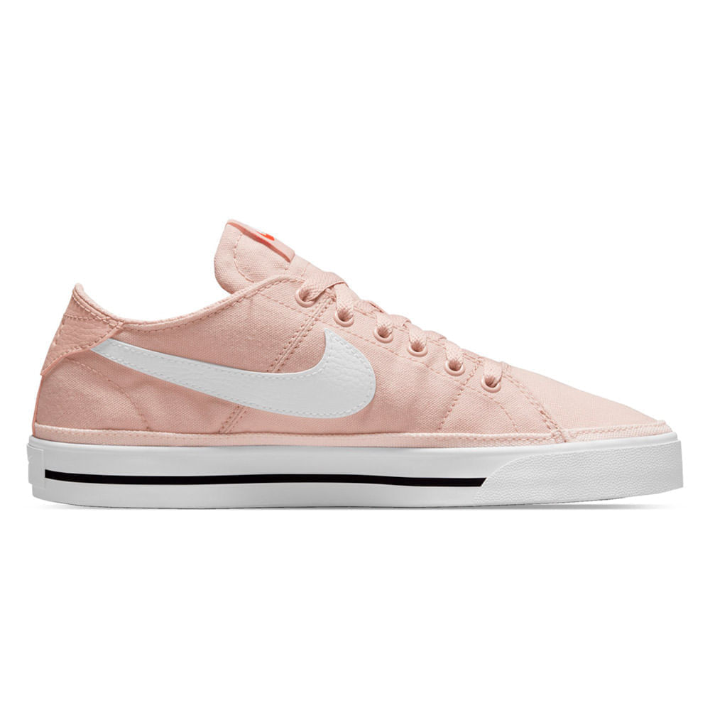 Zapato deportivo casual Court Legacy Canvas Nike rosado para mujer