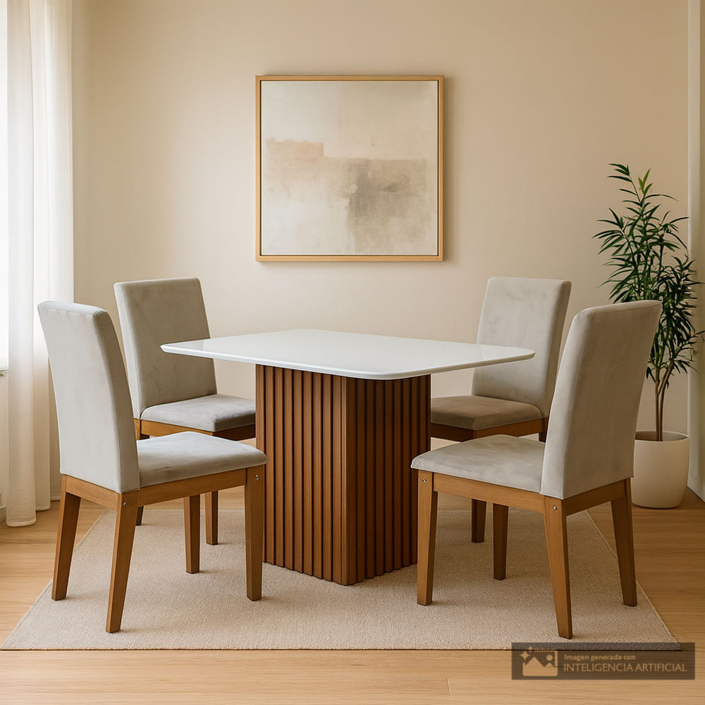 Juego de comedor 4 personas Cane Suzy