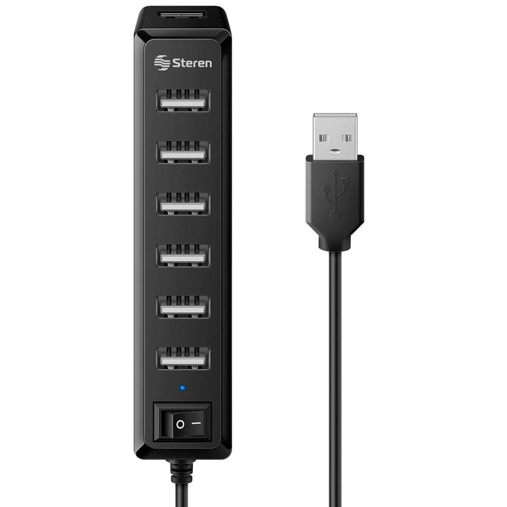 HUB USB de 7 puertos, con placa protectora deslizable
