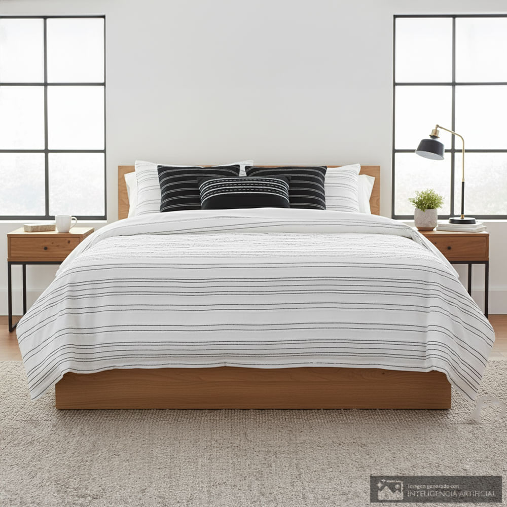 Edredón de poliéster jacquard líneas dixie