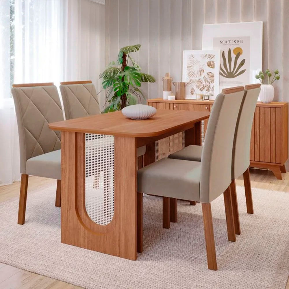 Juego de Comedor Valentina 1.30 cm para 4 personas