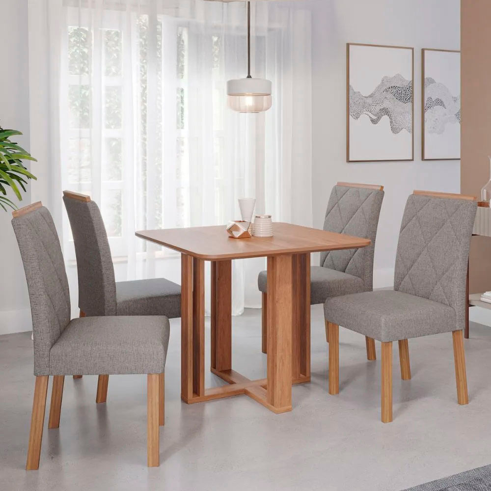 Juego de Comedor Flora 95 cm para 4 Personas