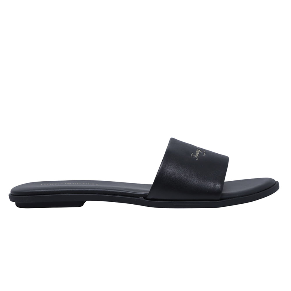 Sandalia casual Tommy Hilfiger color negro para mujer