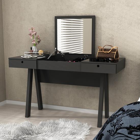 Tocador con espejo 2 cajones 131.5 x 75.5 x 52