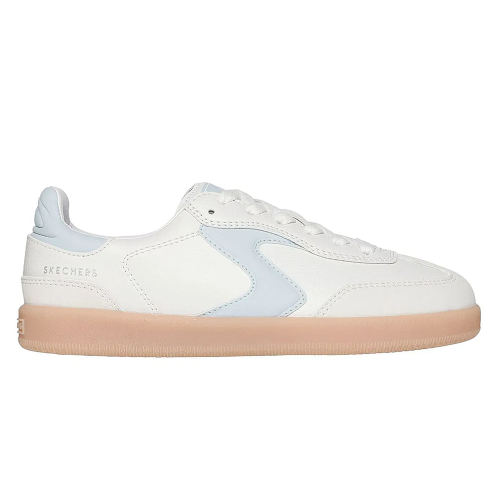 Zapato deportivo casual Skechers blanco/celeste  para niña