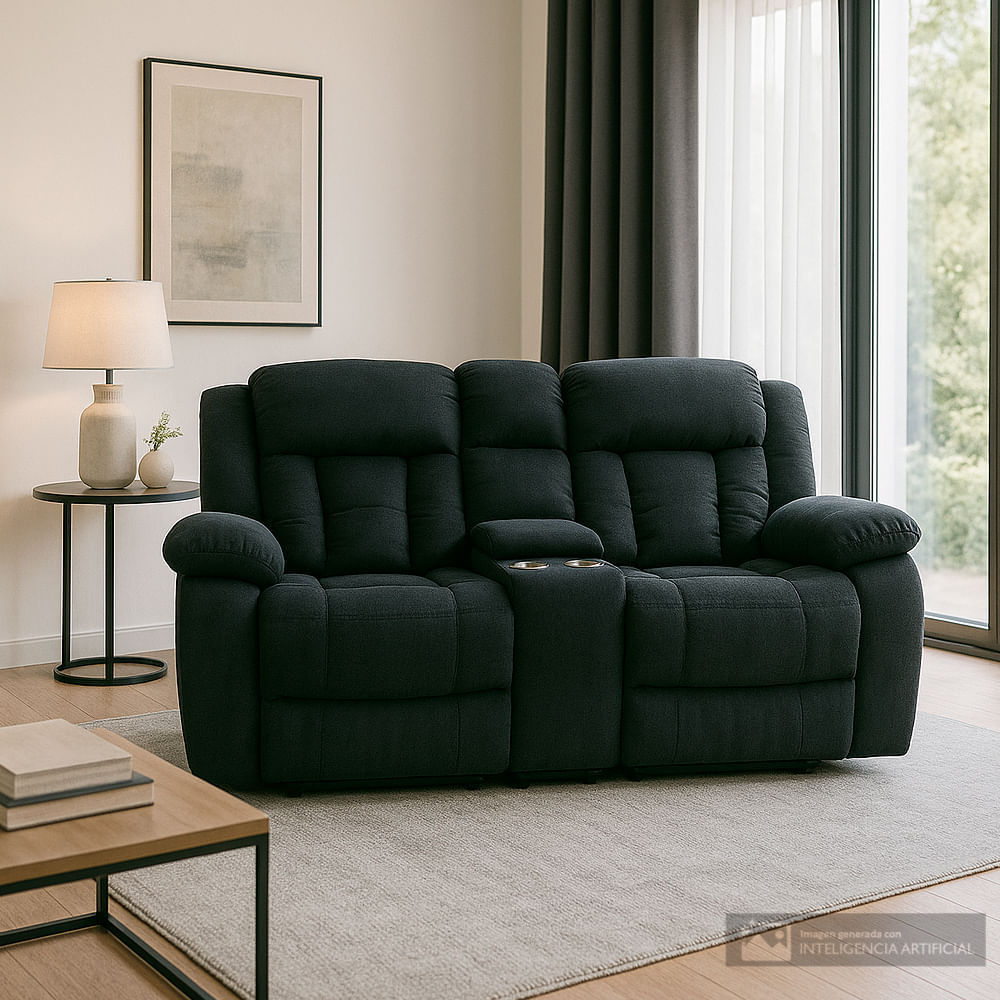 Love seat reclinable con consola Positano