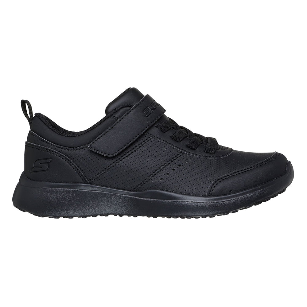 Zapato deportivo casual Skechers negro para niño